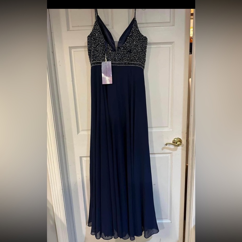 Navy blue prom dress